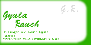 gyula rauch business card